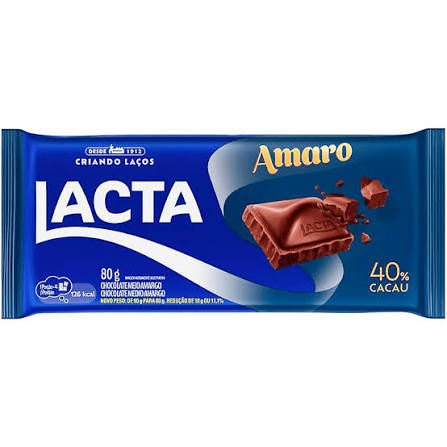 TABLETE LACTA AMARO 80GRS